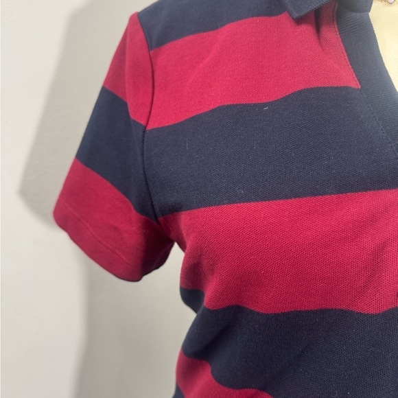 Tommy Hilfiger Women's Bodie Fit Stripe Collared V-Neck Dress Short Sleeve M - Picture 4 of 10